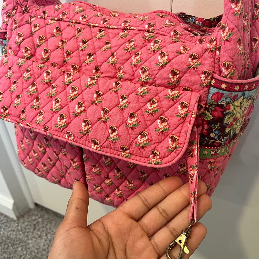 Vera Bradley Pink Pansy small messenger bag - Picture 5 of 11
